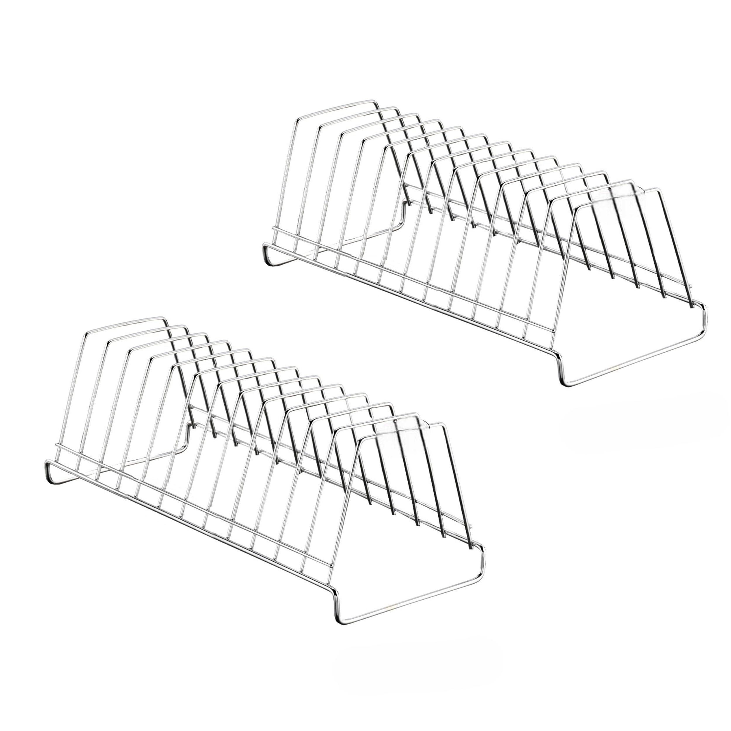 STANDIFY Stainless Steel Plate Stand - Dish Rack, Lid Holder & Kitchen Organizer for Countertop - Heavy Duty Large Kitchen Storage for Plates, Cutting Boards & Pans - Perfect for Restaurants, Home Kitchens & Small Spaces