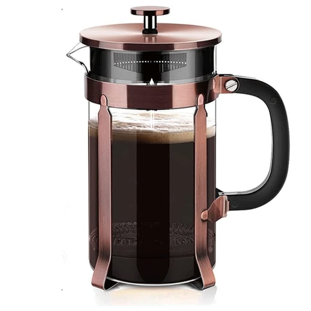 Premium French Press Coffee & Tea Maker - 34oz 304 Stainless Steel with 4-Level Filtration, Heat-Resistant Borosilicate Glass, BPA Free - Perfect for Home, Office & Camping Brewing