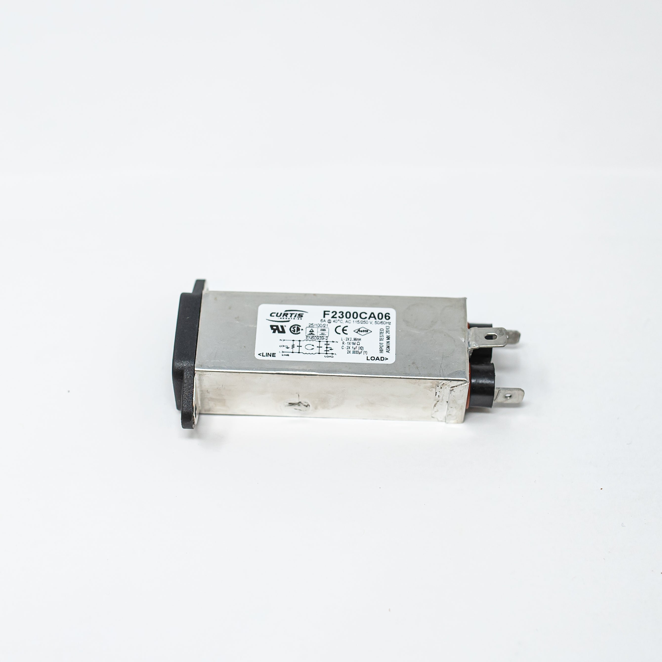 EMI Powerline Filter 6 Amp - Noise Suppressor for Home & Office Electronics | Reduces Interference in Audio, Medical & Industrial Equipment