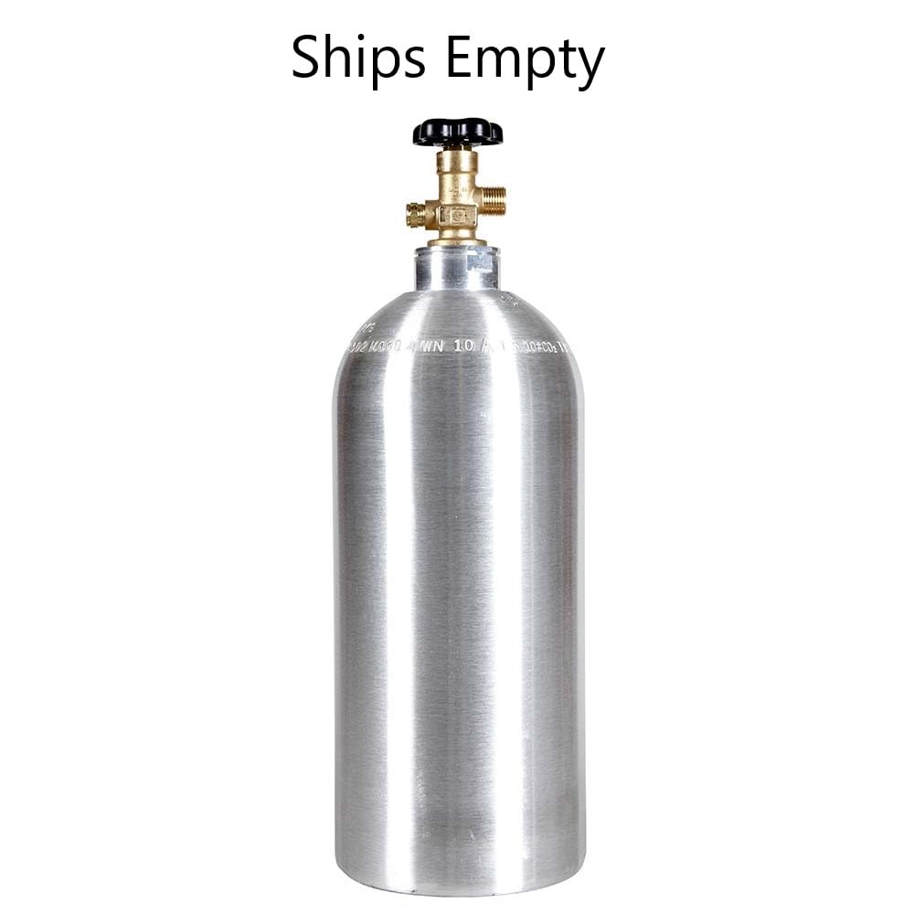10 lb. Aluminum Nitrous Oxide Cylinder Tank with CGA326 Valve - DOT Approved for Whipped Cream Chargers, Home Brewing & Culinary Use
