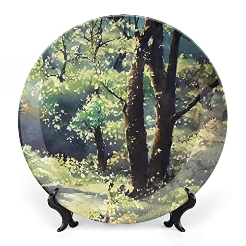 Greenery Jungle Landscape Watercolor Painting