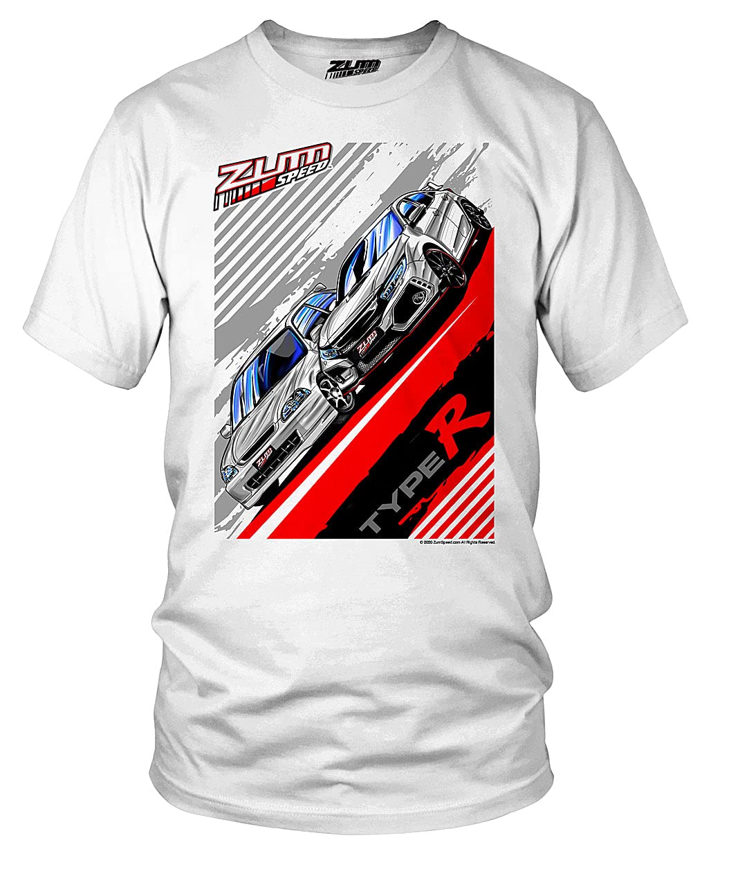 Zum Speed Honda Civic T-Shirt - Men's JDM Tuner Car Shirt, Civic Type R Tee - Perfect for Car Enthusiasts, Racing Events & Casual Wear