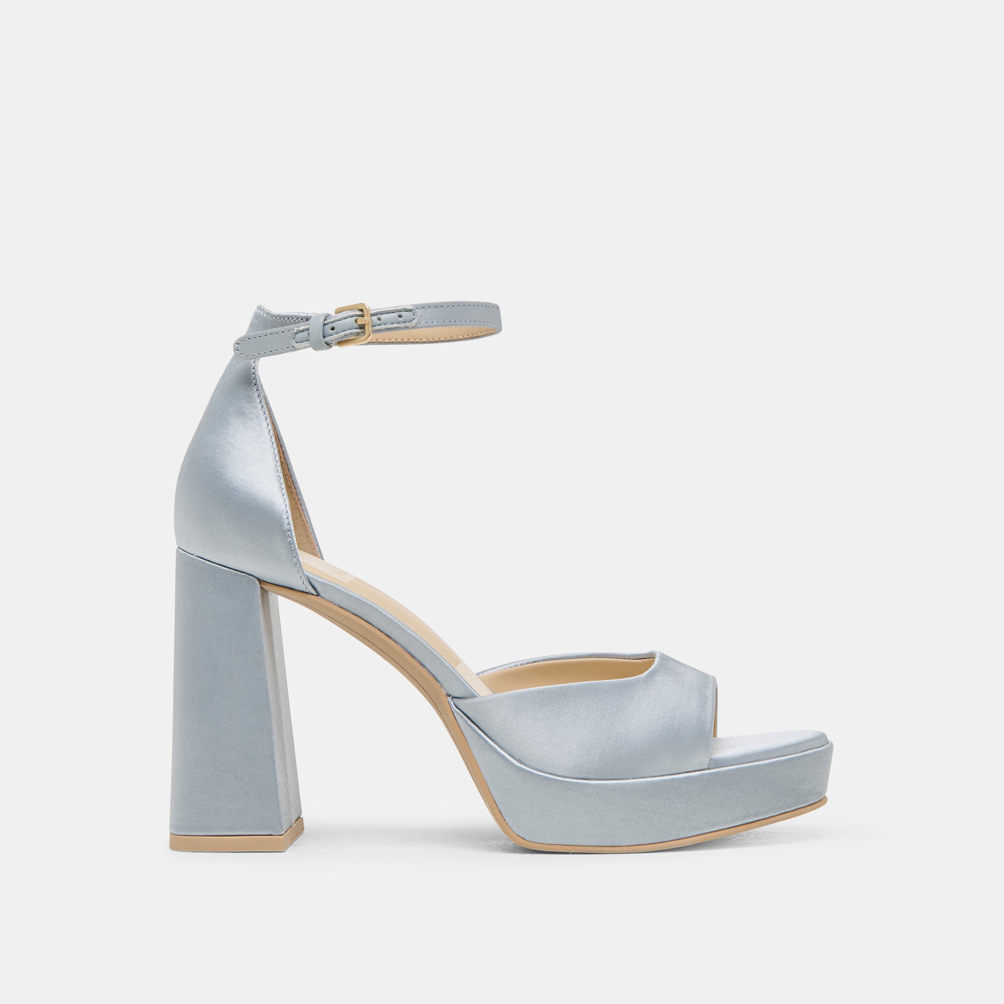 PANDRO Women's Light Blue Satin High Heels - Elegant Pointed Toe Pumps for Parties, Weddings & Special Occasions