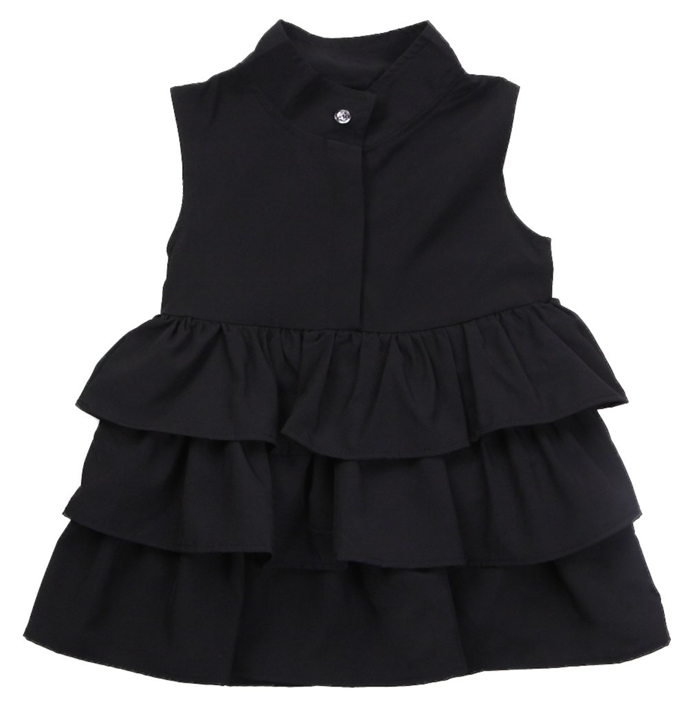 StylesILove Little Princess Girl High Neck Sleeveless Ruffle Bubble Party Dress - Elegant Toddler Formal Wear for Birthday, Pageant & Special Occasions