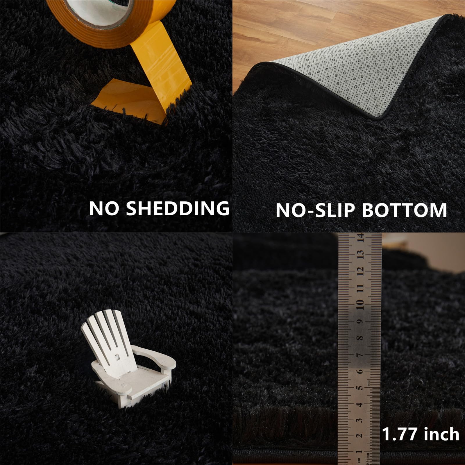 Arbosofe 8x10 Feet Shaggy Fluffy Area Rugs - Soft Plush Modern Carpets for Living Room, Bedroom, Playroom & Nursery - Kids Boys Girls Home Decor | Perfect for Cozy Spaces, Play Areas & Stylish Interior Design