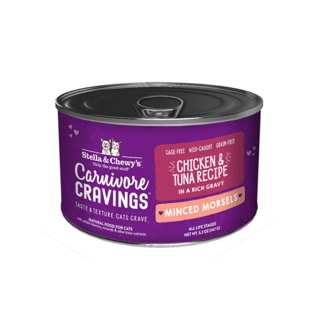 Stella & Chewy's Carnivore Cravings Grain-Free Wet Cat Food - 5.2oz Canned Chicken, Salmon, Liver & Turkey Recipe - High Protein, Nutrient-Rich Meal for Adult Cats - Perfect for Picky Eaters & Indoor Cats