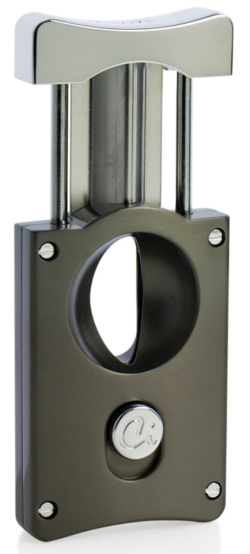Premium Caseti Wedge V Cigar Cutter in Gunmetal - Sharp Stainless Steel Blades for Perfect Cuts - Ideal for Cigar Enthusiasts & Gifts