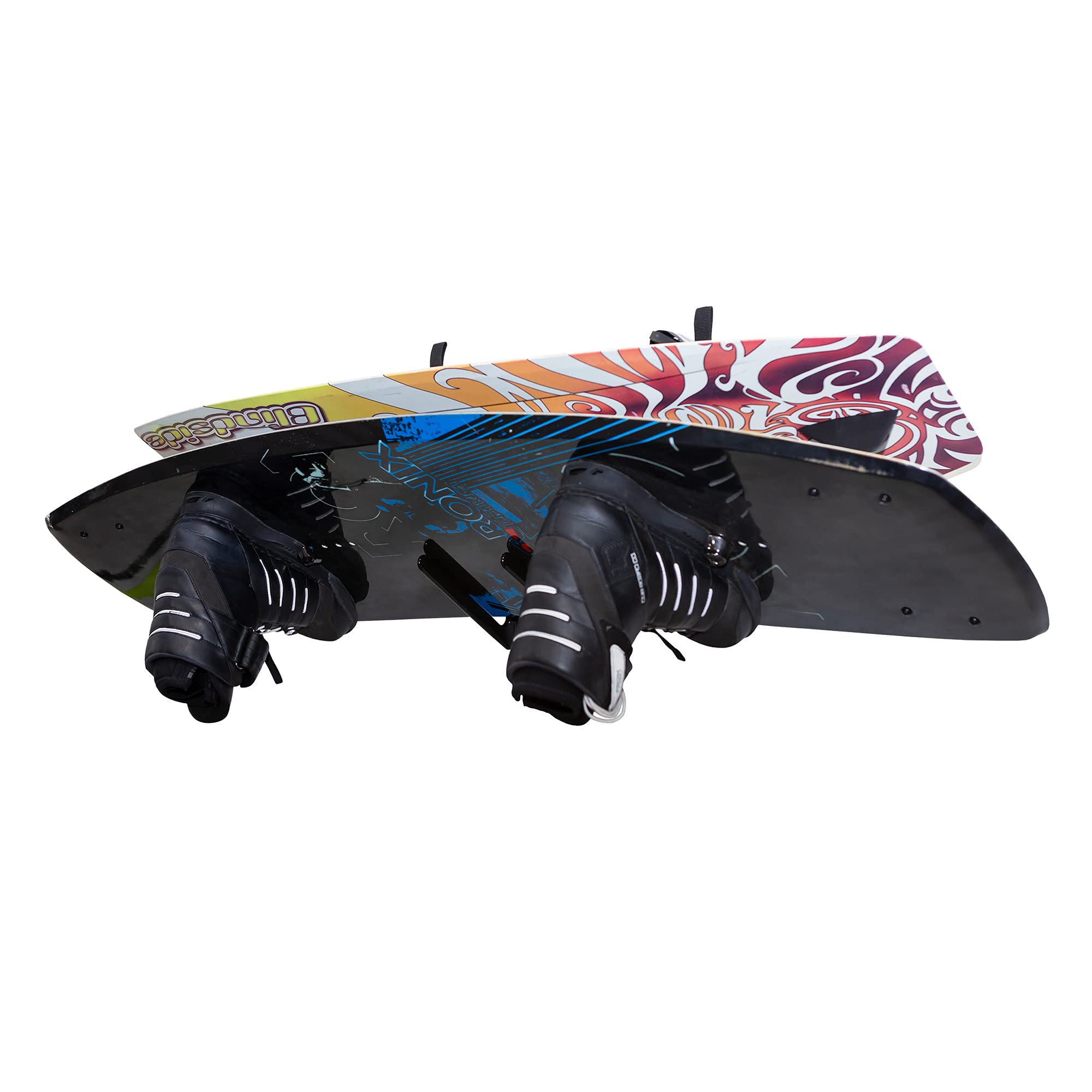 HIDEit Mounts MBoard - Universal Medium Board Rack for Wall Mounting | Made in USA | Rubber Coated Steel | Holds Wakeboards, Water Skis, Skateboards & Skimboards | Perfect for Garage, Boat House & Sports Storage