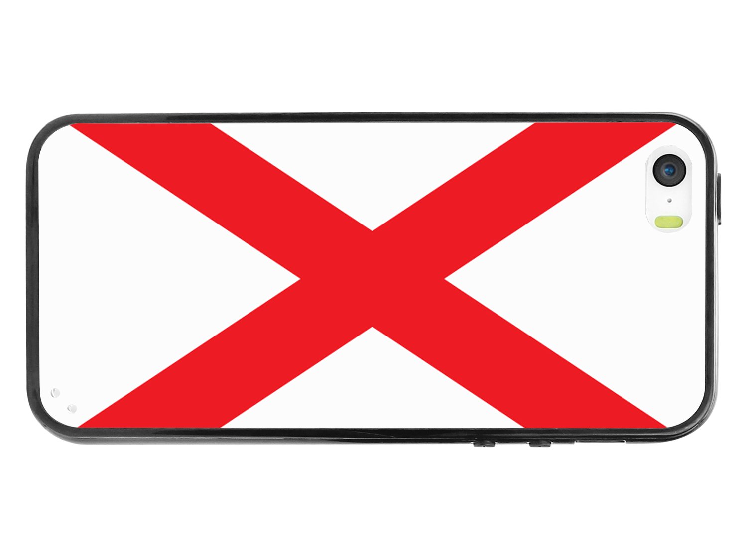 Alabama Flag Design iPhone 5 Case - Cellet Proguard Shockproof Protective Cover for Apple iPhone 5 (White) | Perfect for Outdoor Activities, Travel & Showcasing State Pride