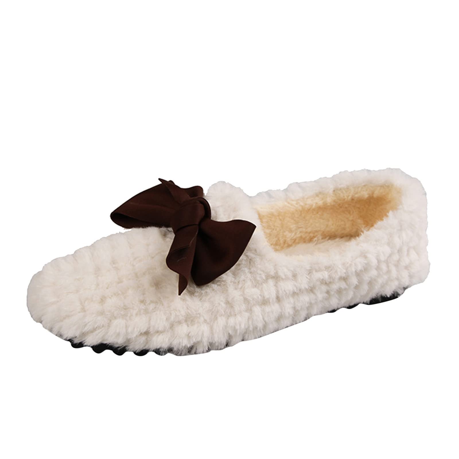 Women's Velvet Slip-On Flats - Cotton Casual Shoes for Women, Warm Comfortable Plus Size Fashion Sneakers (Black) - Perfect for Everyday Wear, Office, and Relaxing at Home