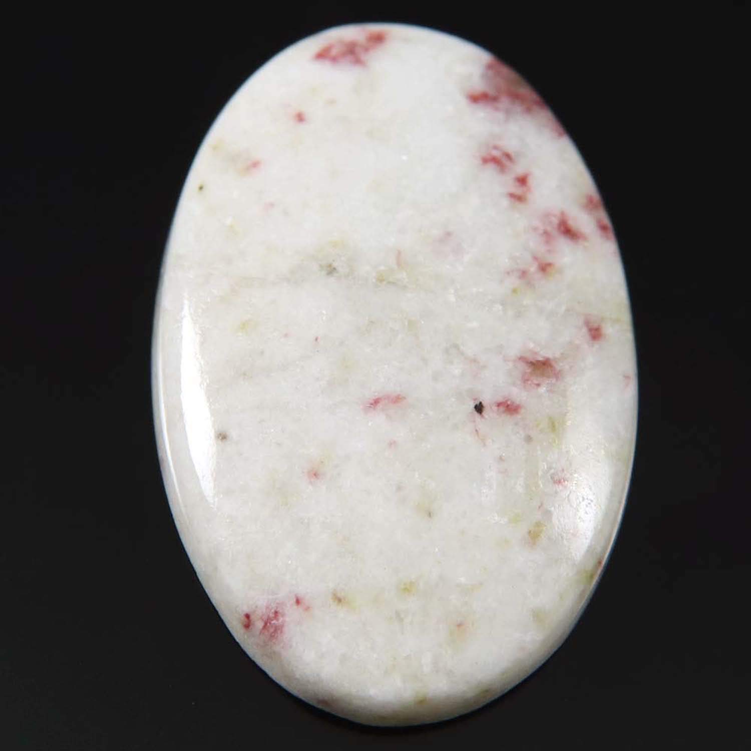 Natural Cinnabar Jasper Oval Cabochon Loose Gemstone 30.5cts for Jewelry Making - Healing Stone for Meditation, Energy Work & Spiritual Practices (MA96)