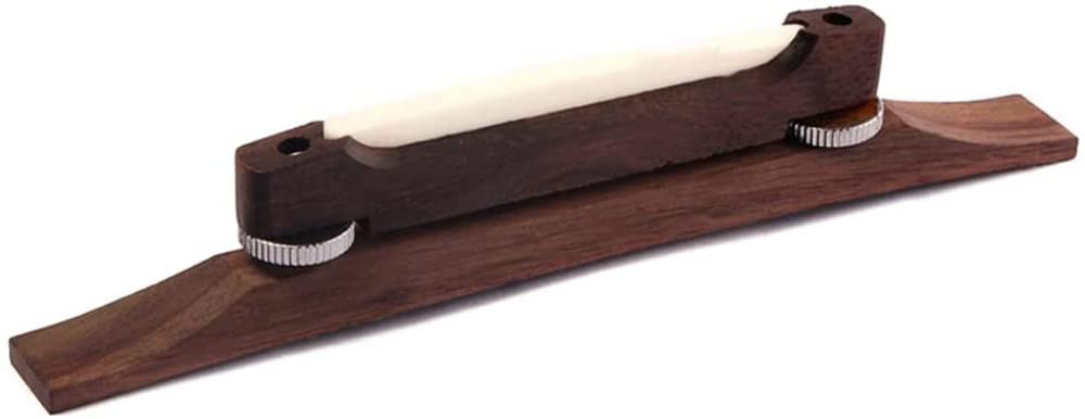 Premium Rosewood Guitar Bridge with Bone Saddle - Handcrafted Wooden Jazz Guitar Accessory for Enhanced Tone & Sustain | Perfect for Jazz, Blues & Acoustic Performances