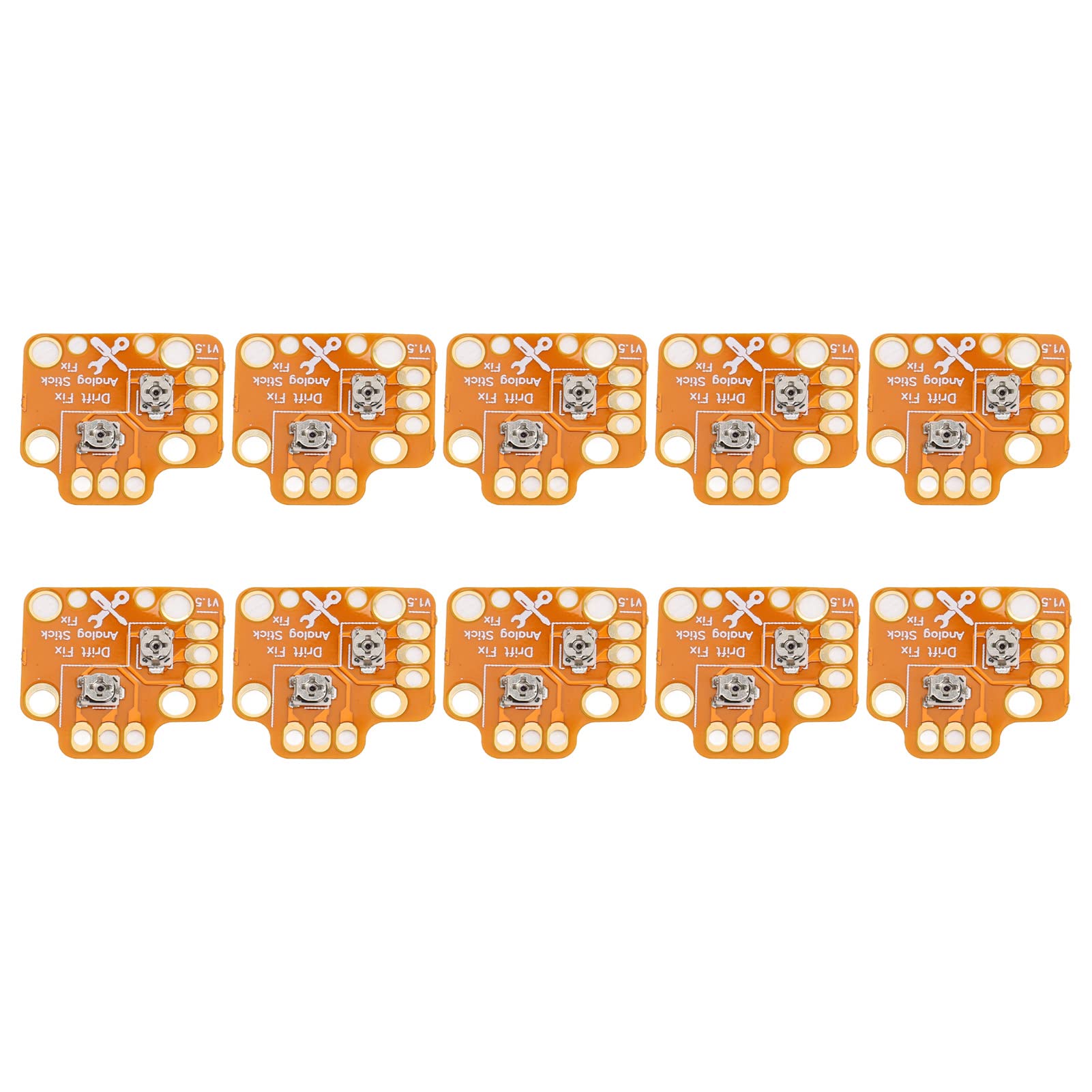 10Pcs Drift Repair Board Kit - Gamepad Joystick 3D Analog Stick Drift Fix Mod for PS4/PS5 Controllers - Gold Replacement Parts for Broken Controller Components - Perfect for Gaming Enthusiasts & DIY Repairs