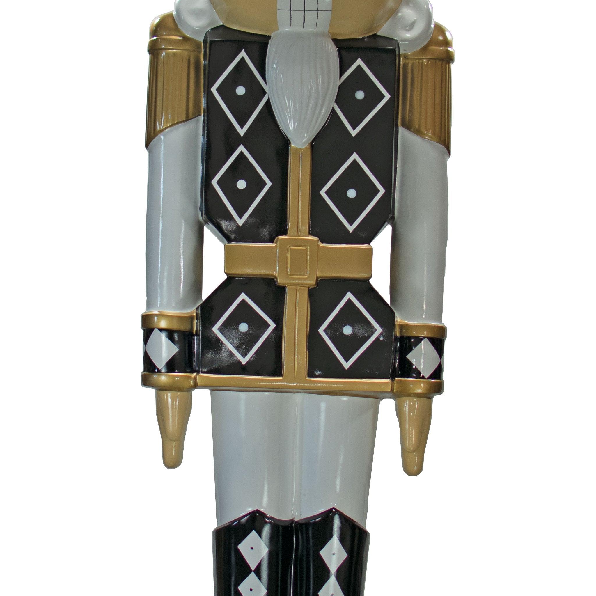 12FT Black & White Checkered Nutcrackers - Giant Christmas Holiday Decor for Indoor & Outdoor Party Decorations