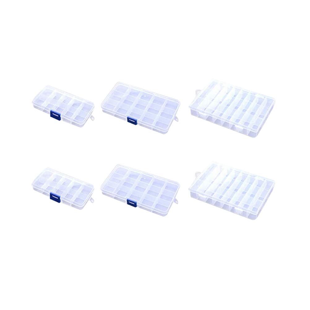 Cabilock 6PCS Jewelry Storage Box Set - Desktop Organizer for Rings, Earrings & Necklaces - Fishing Tackle Box with 10/15/24 Grids (2PCS Each) - Perfect for Home, Office & Travel Jewelry Organization