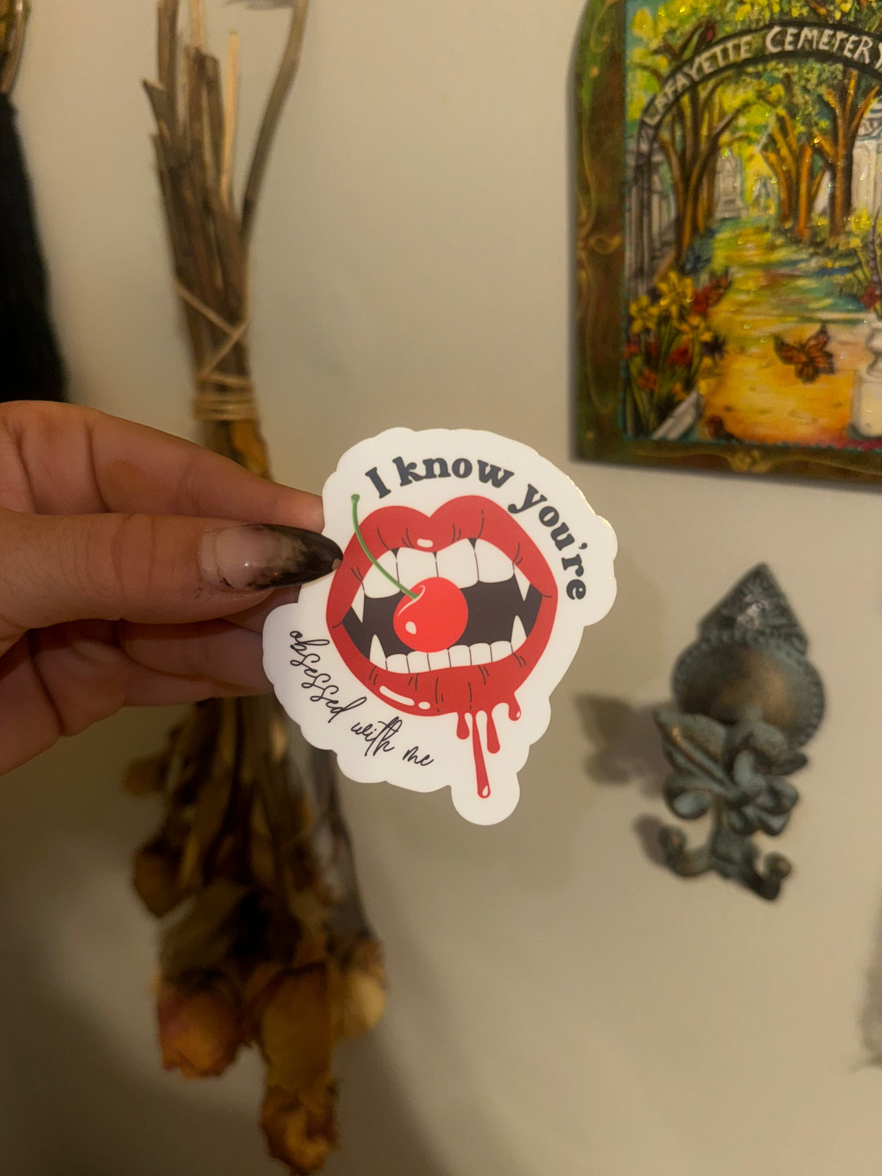 I Know You're Obsessed With Me Sticker - Funny Sarcastic Vinyl Decal for Laptops, Water Bottles, and Notebooks - Perfect for Gifts and Personal Expression