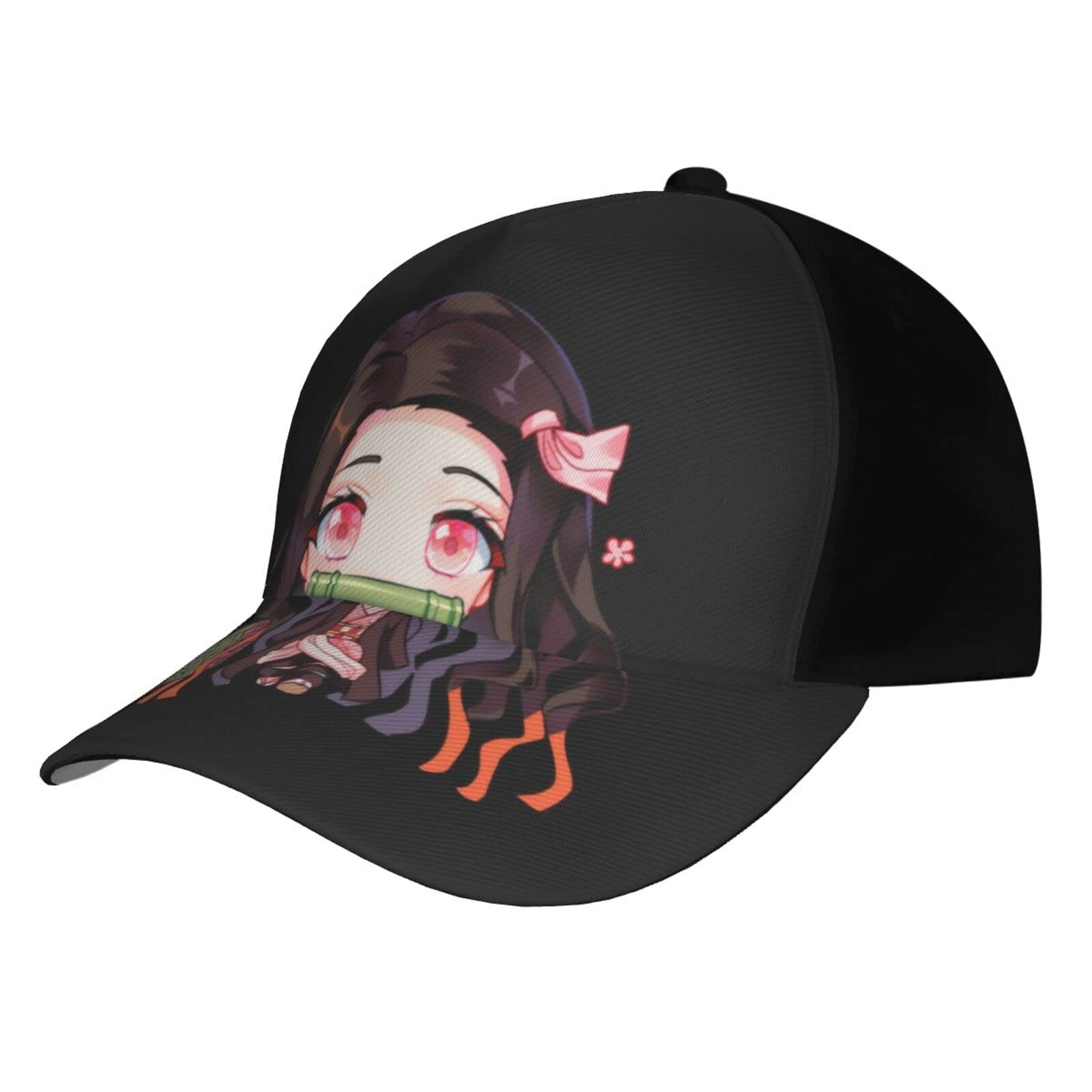 Anime Demon Slayer Kamado Nezuko Baseball Cap - Adjustable Sun Hat for Women & Men - Casual Trucker Hat for Cosplay, Anime Conventions & Outdoor Activities
