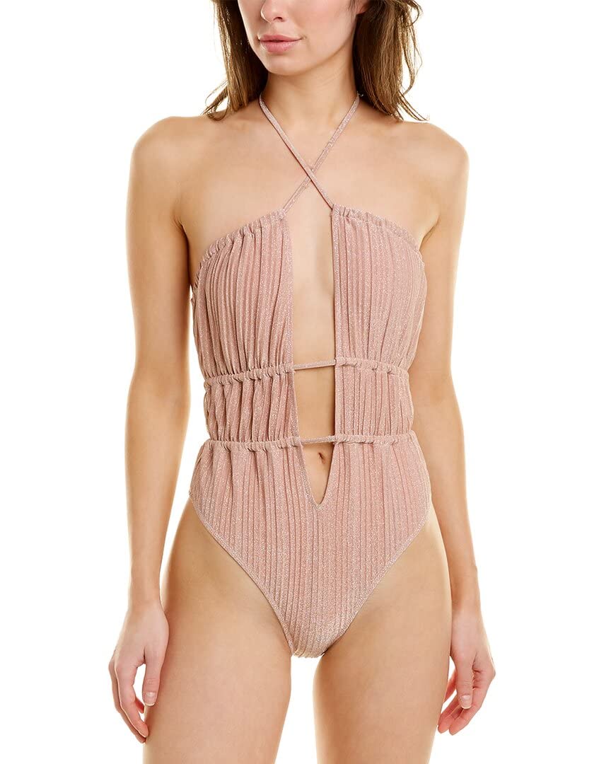 Ramy Brook Women's Knit Marta One Piece Swimsuit - Stylish & Comfortable Swimwear for Beach, Pool & Vacation | Flattering Fit & UPF Protection