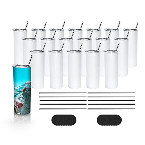 F-50 pack 20oz sublimation tumblers(metal straw)
