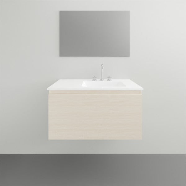 ADP Glacier Lite All Drawer Slim Vanity with Ceramic Top - Modern Bathroom Vanity Set with Storage Drawers & White Ceramic Countertop - Perfect for Small Bathrooms, Powder Rooms & Guest Baths
