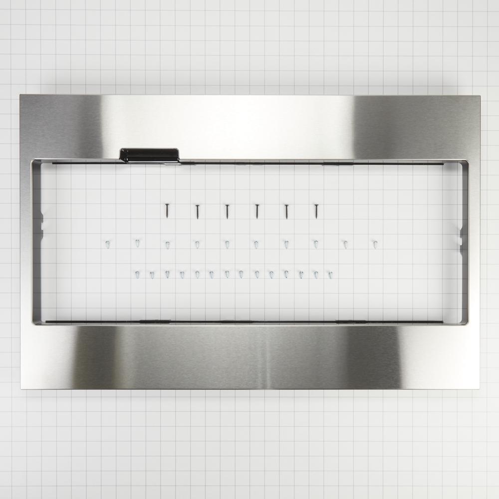 Amana W11451313 Built-In Low Profile Microwave Standard Trim Kit with Pocket Handle - Stainless Steel - Perfect for Modern Kitchens & Small Spaces