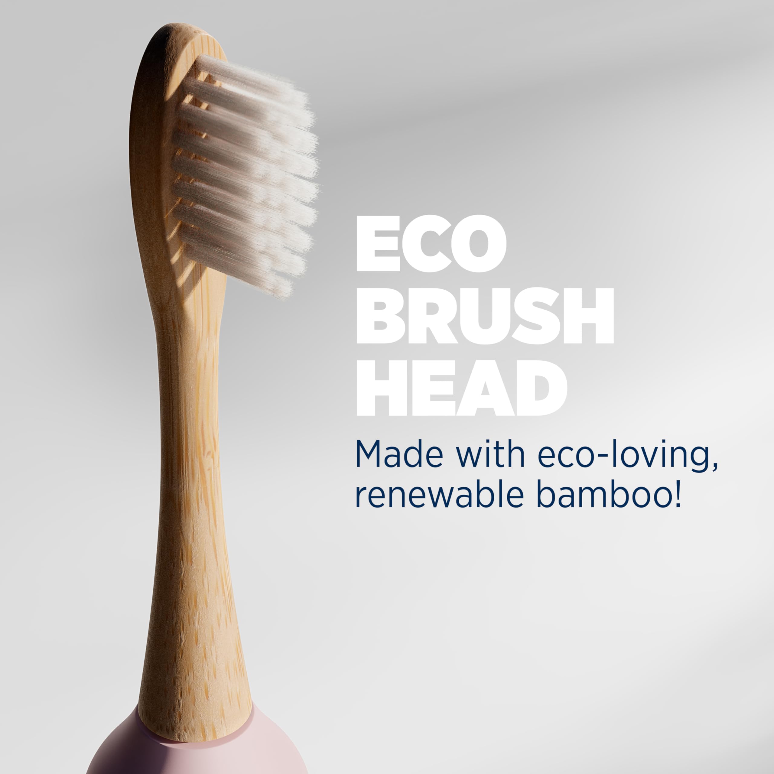 Lumineux Sonic Bamboo Electric Toothbrush for Adults - Teeth Whitening with 2 Soft Bristle Replaceable Heads, Charging Station & USB Cord - Rechargeable Bloom Pink Toothbrush for Home & Travel Use