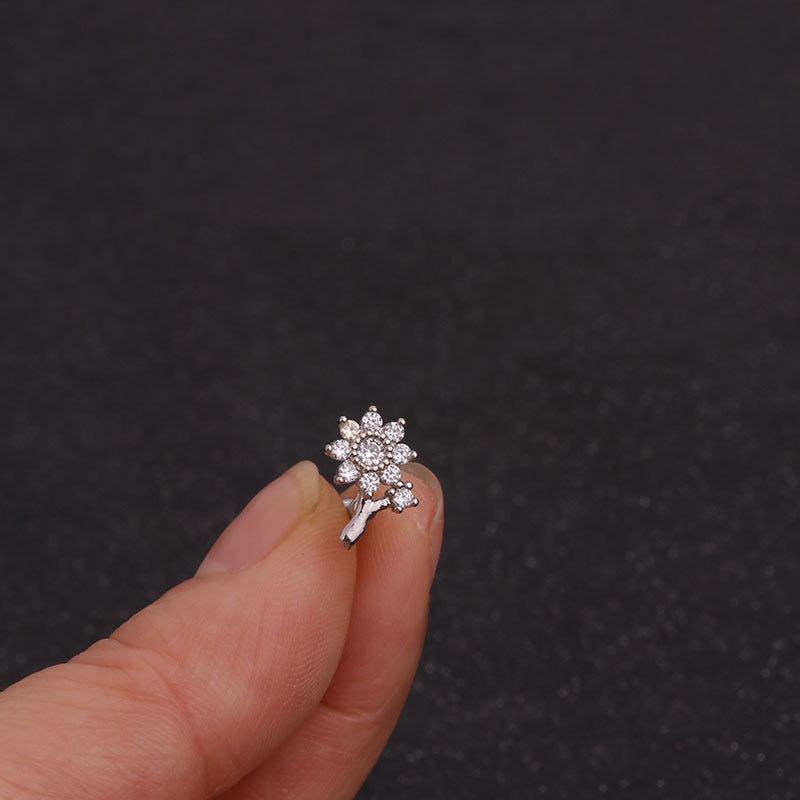 20G Cartilage Tiny Stud Earrings - Sunflower Stud Earrings for Women | HSPJ19110 | Perfect for Everyday Wear, Gifts & Special Occasions