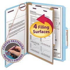 SMD13730 - Smead Pressboard Classification Folders - Letter Size, 1/3 Cut Tabs, 10-Pack - Perfect for Office Organization and Document Filing