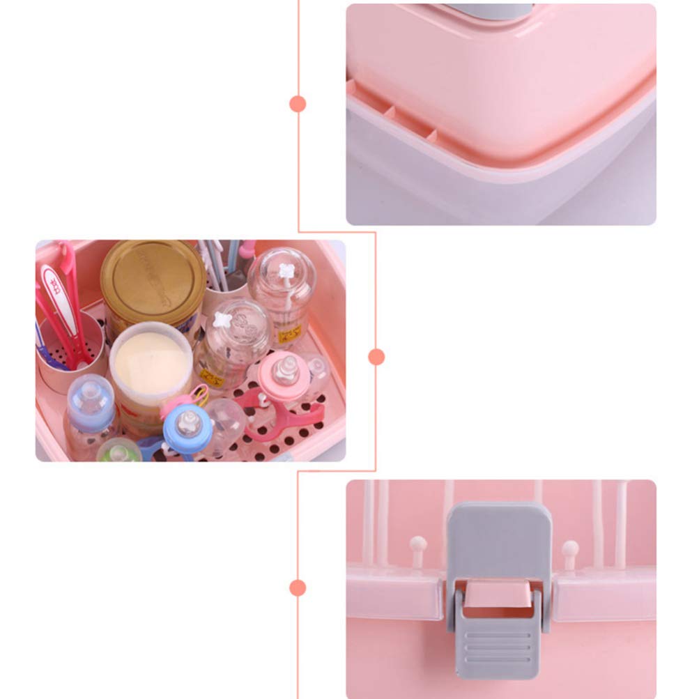 NUOBESTY Plastic Food Storage Containers with Lids - Airtight Sealed Kitchen Organizers for Baby Bottles, Milk Bottles, Cutlery & Tableware - Portable Infant Feeding Essentials for Home, Travel & Daycare Use