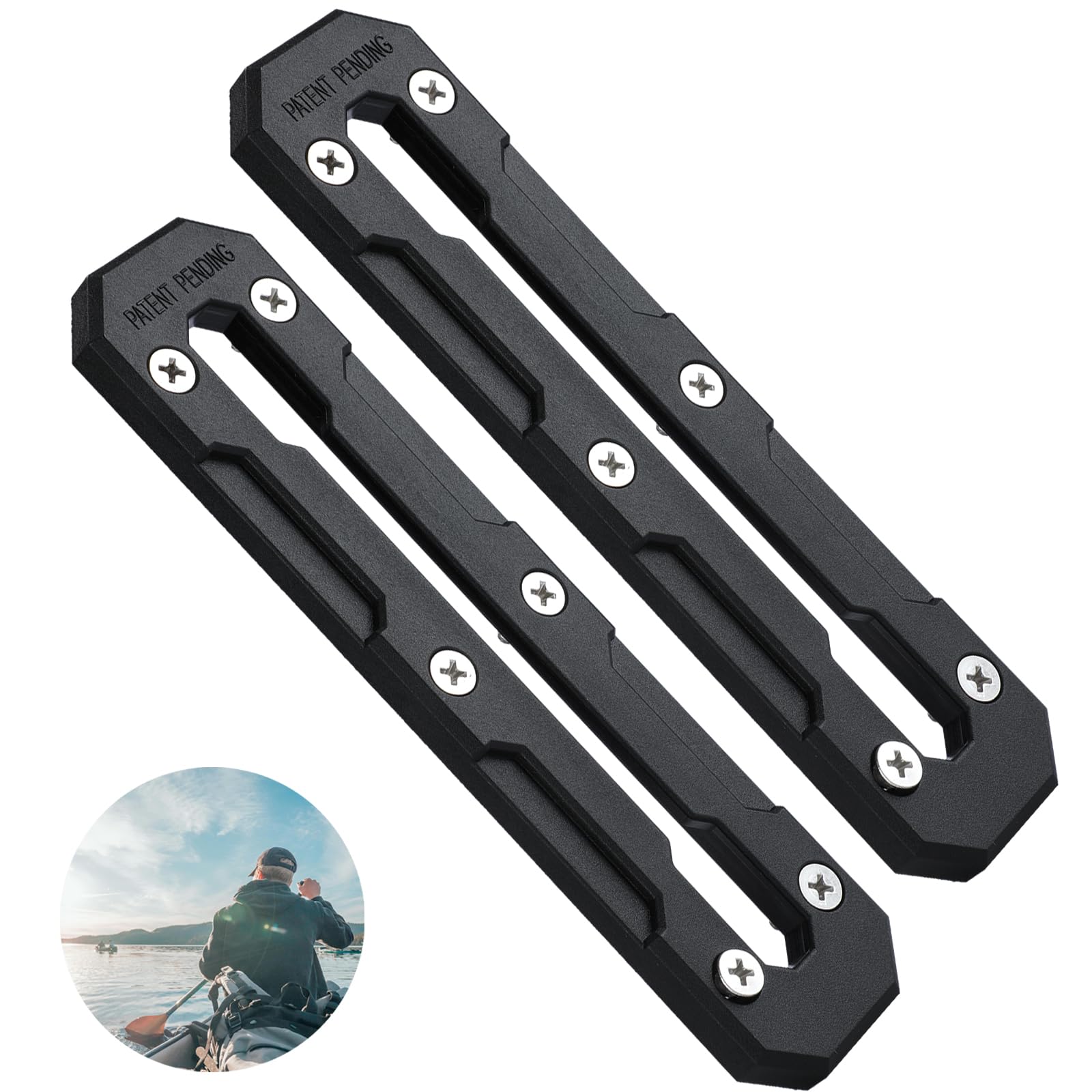 Premium Kayak Track Mount Kit - 2 Pack Low Profile Rail Mounts (7.5