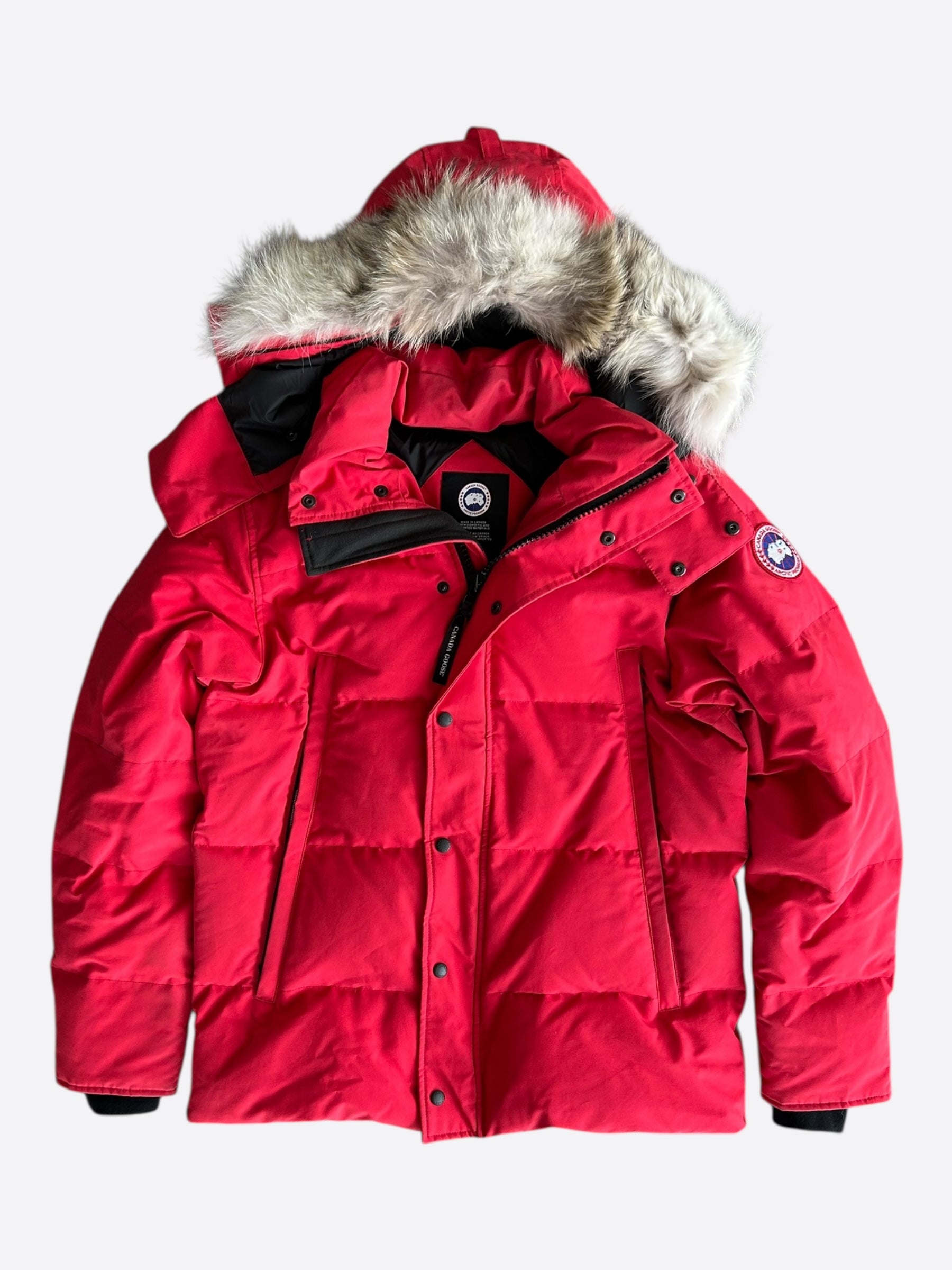 Canada Goose Red Wyndham Men's Winter Jacket - Waterproof Windproof Parka for Extreme Cold Weather - Perfect for Snowboarding, Skiing & Outdoor Adventures