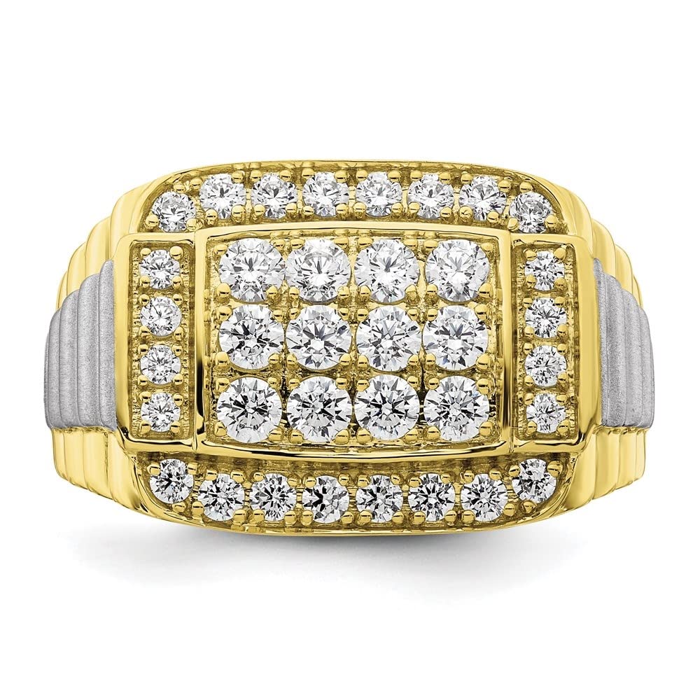 10K Two-Tone Gold Lab-Grown Diamond Engagement Ring for Women - Wedding Band, Anniversary Gift, Promise Ring - Perfect for Proposals, Bridal Jewelry & Special Occasions