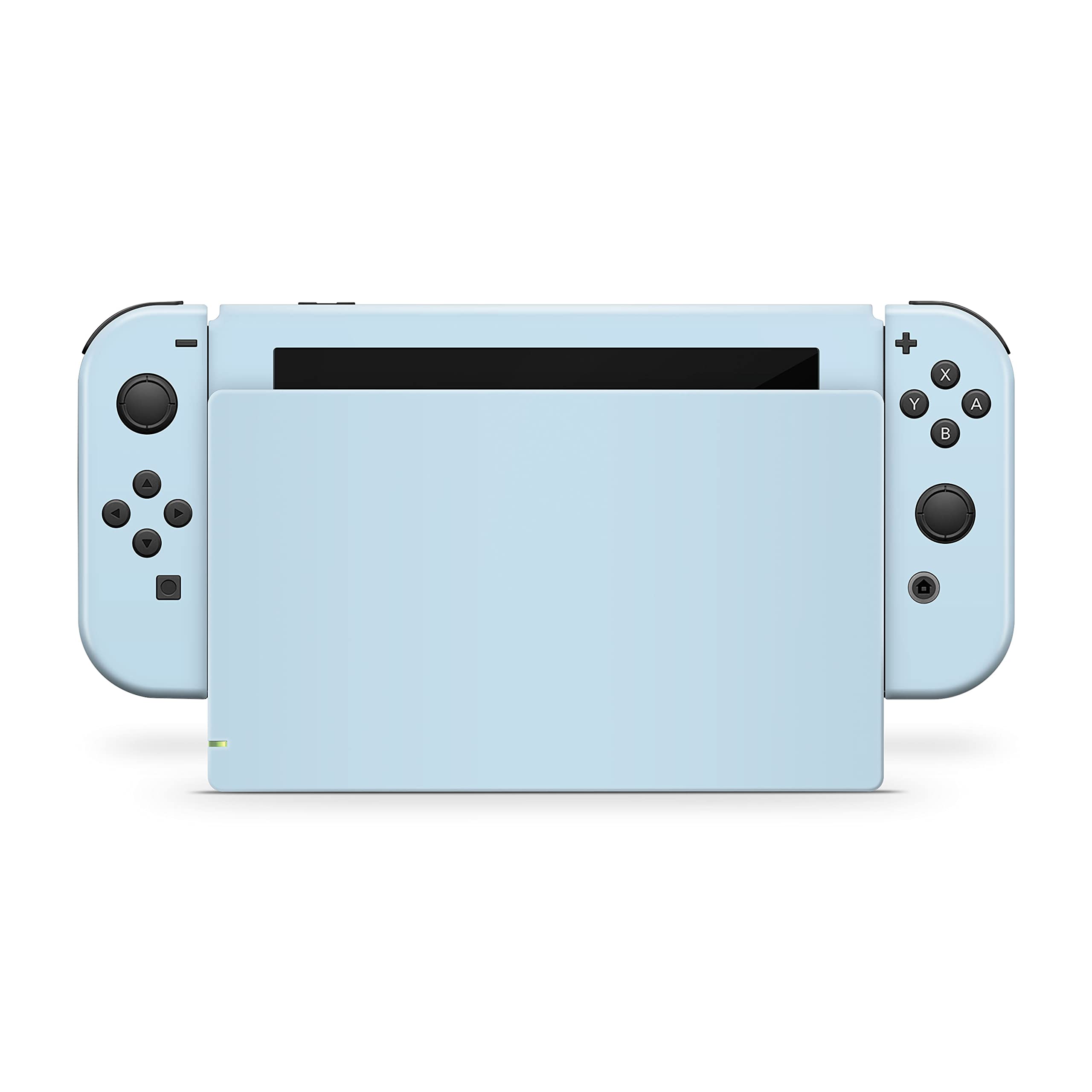 Pastel Blue Kawaii Nintendo Switch Skin Wrap Cover - Premium Vinyl 3M Full Wrap Decal Compatible with Joy-Con, Console & Dock - Cute Protective Decal for Gaming, Travel & Home Decor