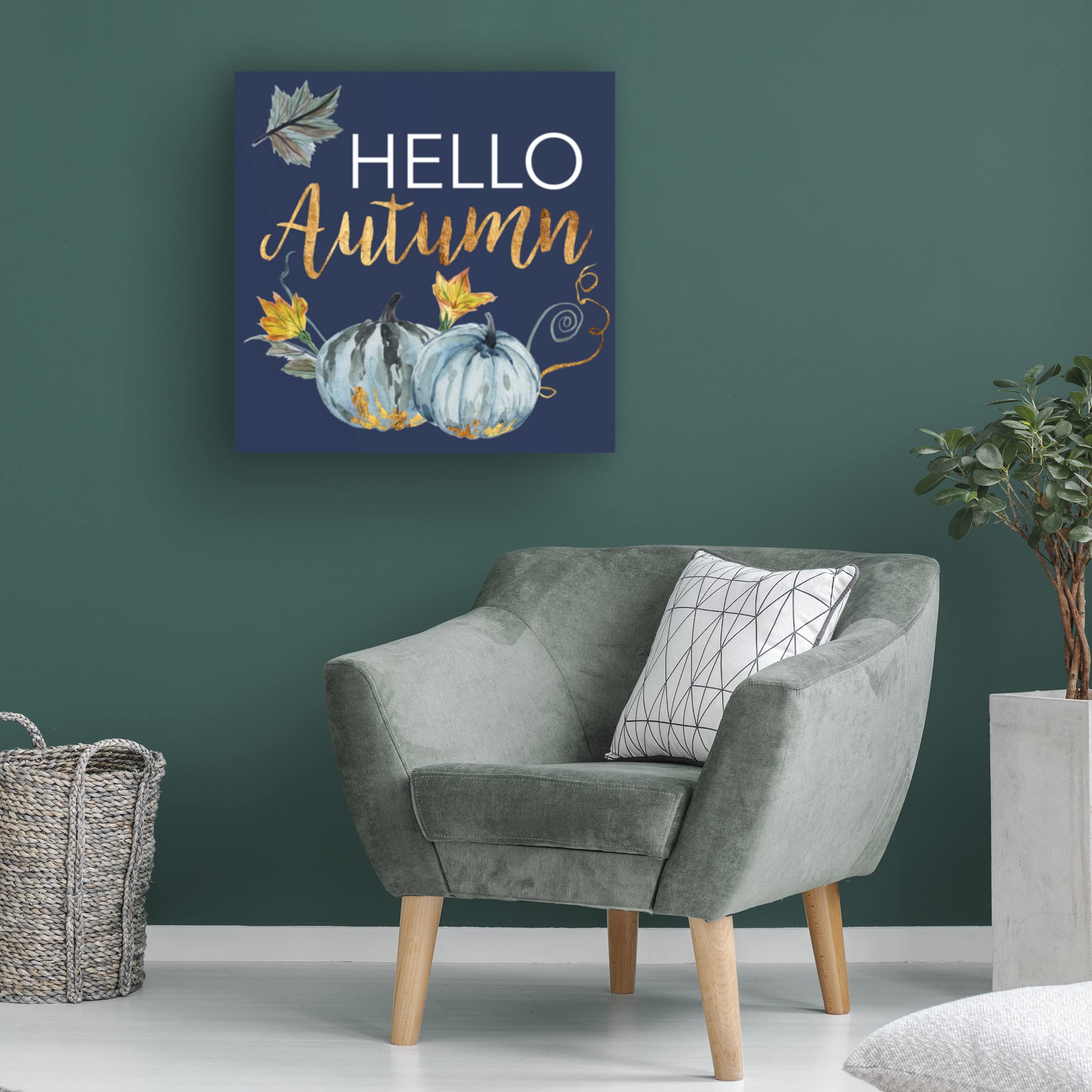 Trademark Fine Art 'Indigo Harvest II' Canvas Wall Art by Melissa Wang - Modern Abstract Painting for Living Room, Bedroom & Office Decor