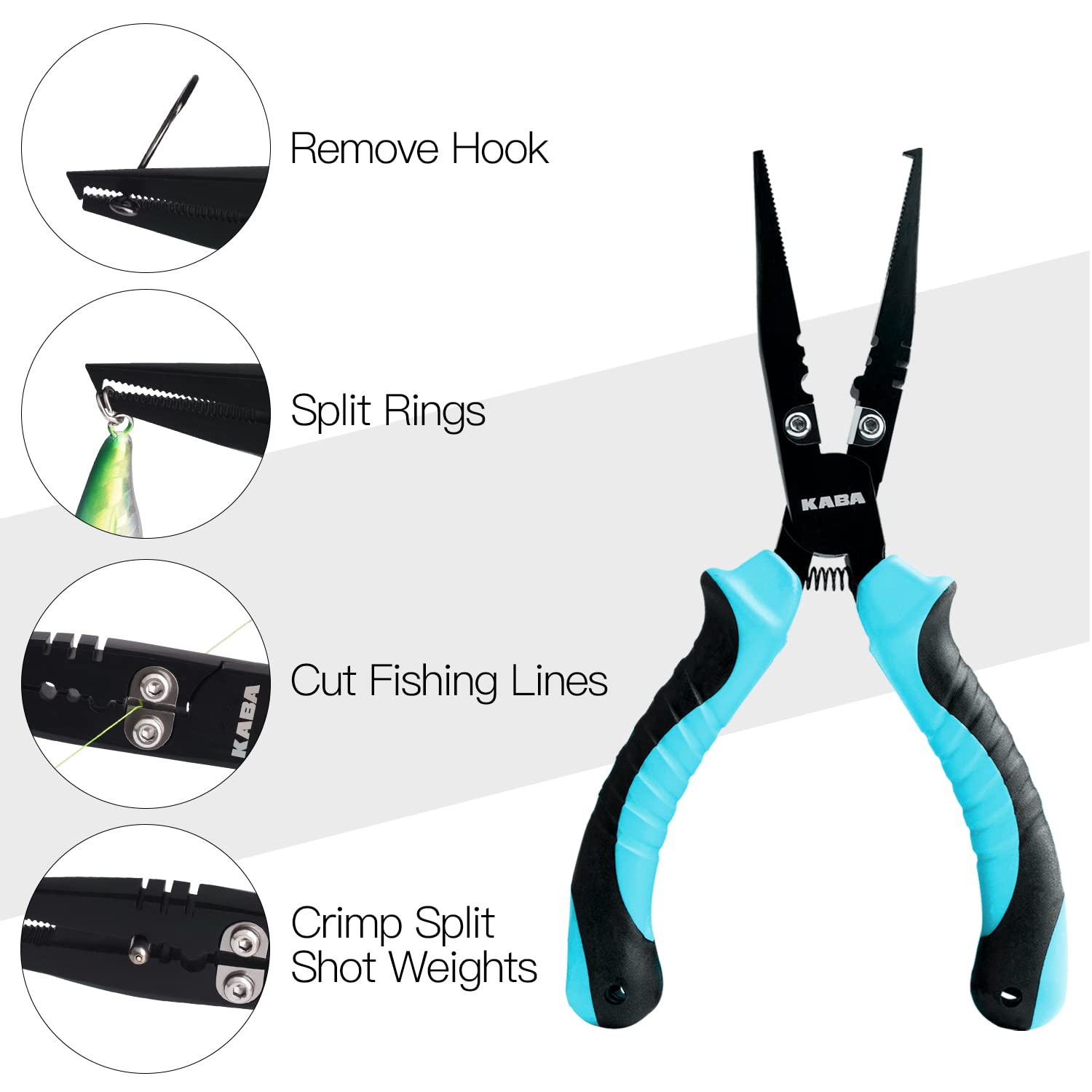 **Kaba Fish Lip Gripper with Scale – 40lb Stainless Steel Fishing Gripper Tool – Professional Fish Grabber Clip for Catch Control – Perfect for Bass, Trout, and Saltwater Fishing**