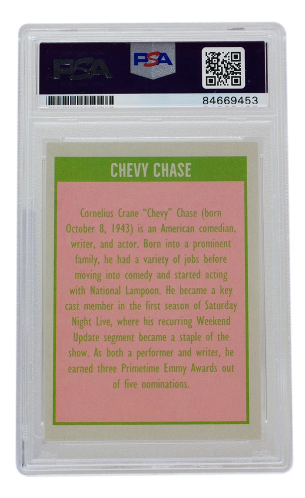 Chevy Chase Autographed SNL Weekend Update Trading Card with PSA/DNA Certification - Perfect for Collectors, Comedy Fans & Memorabilia Enthusiasts