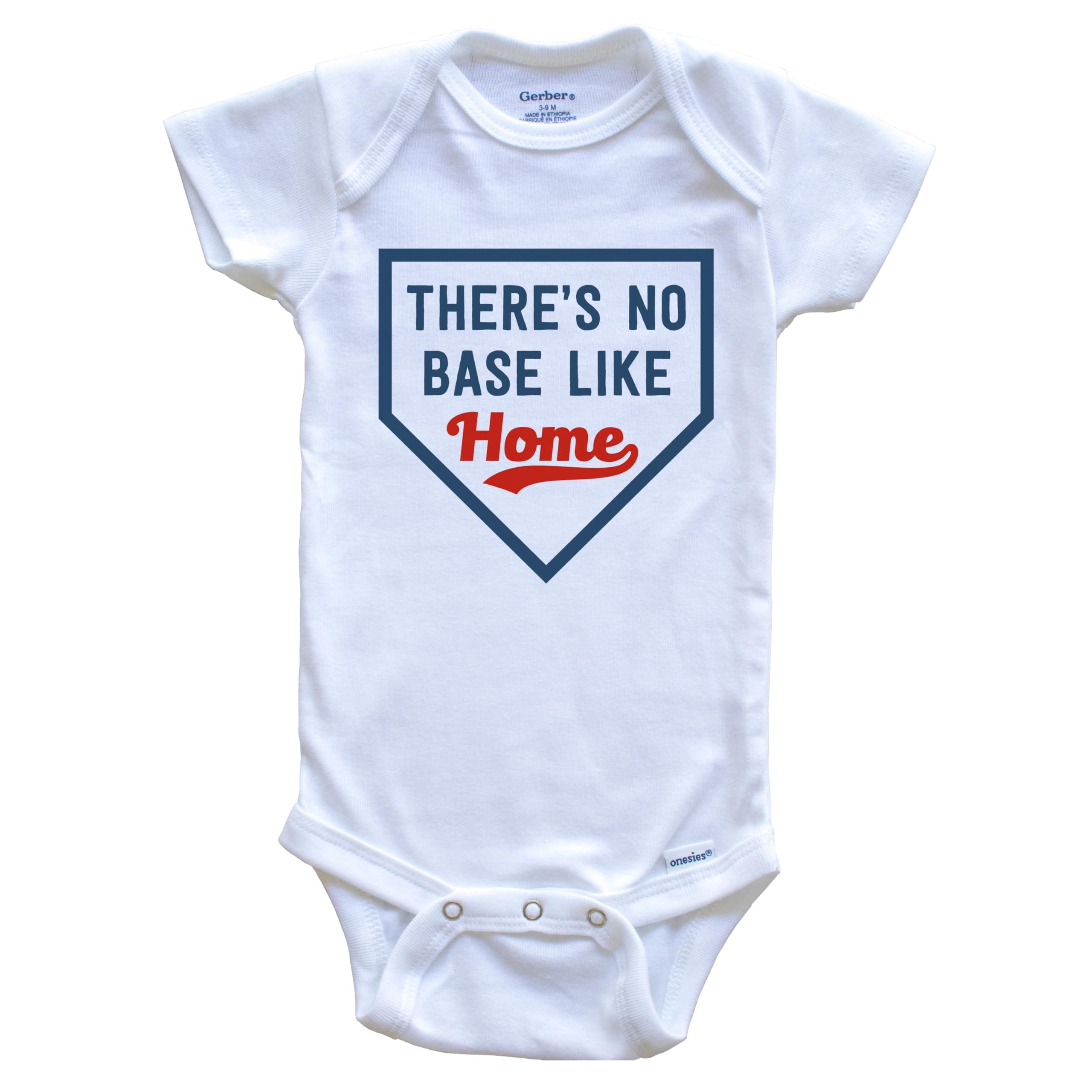 Funny Softball Baseball Baby Bodysuit - Cute 'There's No Base Like Home' One-Piece Outfit for Infants | Perfect for Game Day, Team Photos & Baseball-Themed Parties