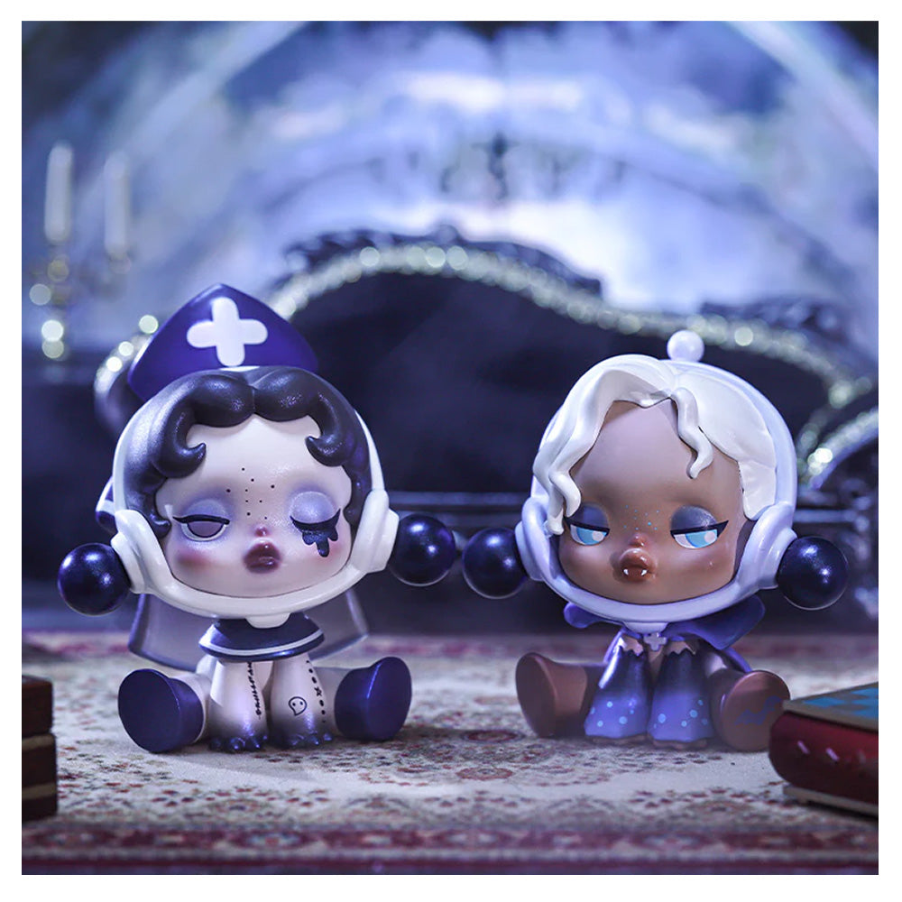 SkullPanda Ancient Castle Collectible Figure - Unique Gothic Decor for Home, Office & Halloween Displays