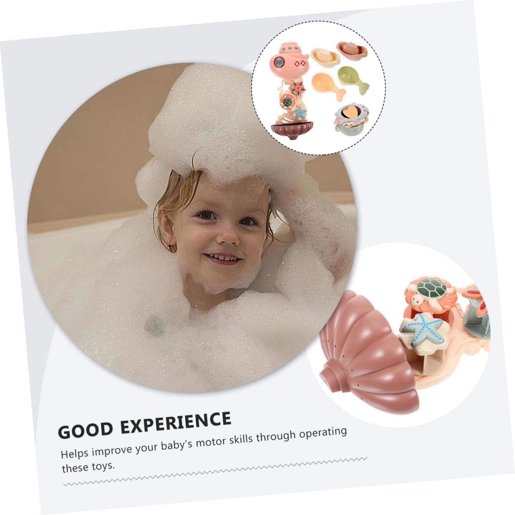 WHAMVOX Cartoon Water Cart Bath Toy Set for Kids - Fun Floating Water Play Toys for Bathtub, Pool & Outdoor Play - Safe ABS Plastic for Toddlers & Babies