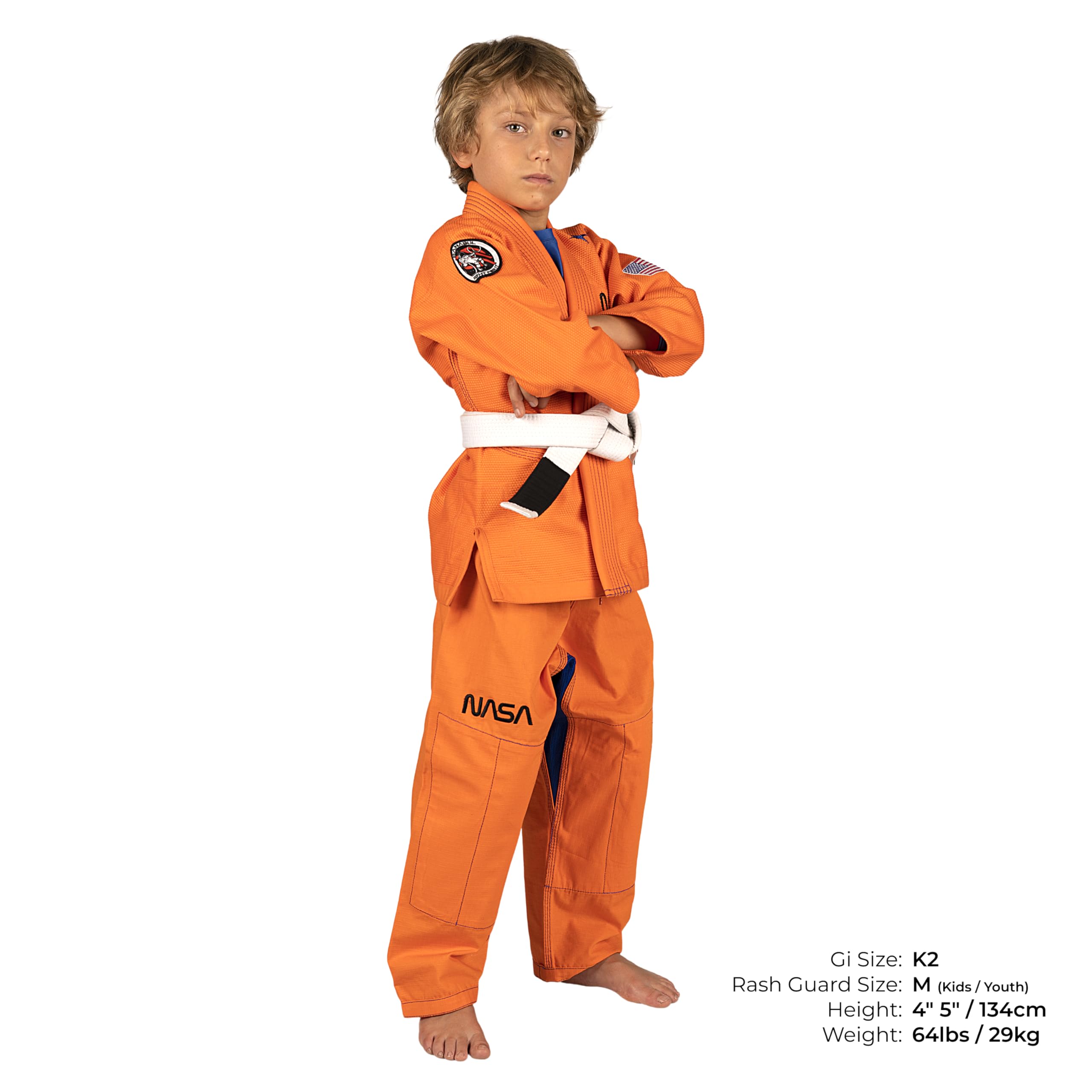 Sanabul NASA Kids BJJ Gi - Lightweight Youth Jiu Jitsu Uniform with Cosmic Design | Perfect for Training, Competitions & Martial Arts Classes