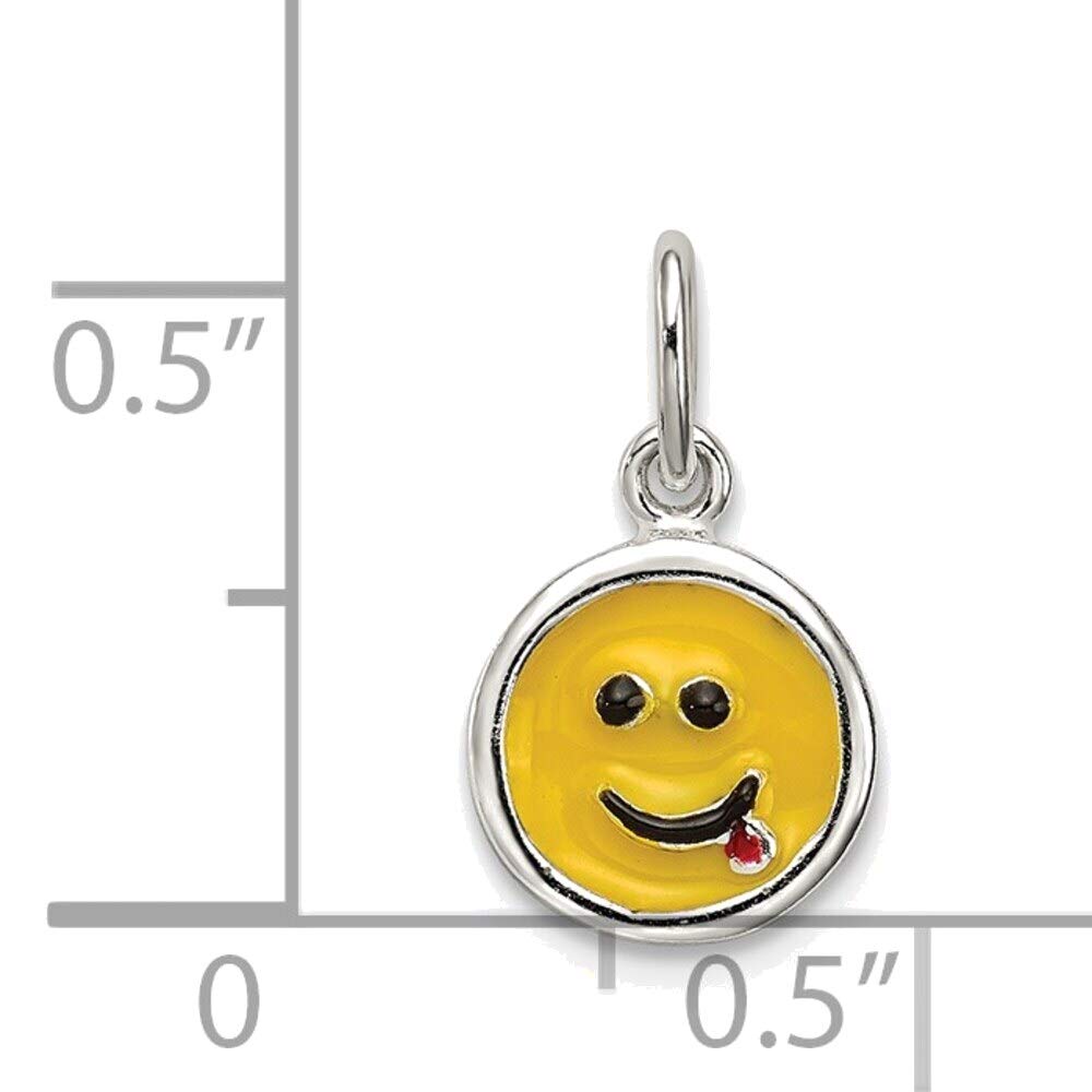 Sterling Silver Enameled Emotion Charm - Perfect for Gifts & Jewelry Making
