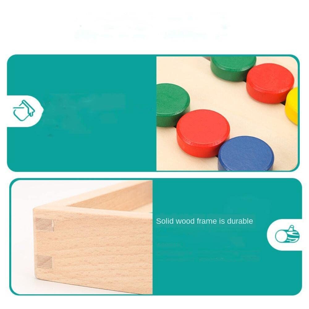 Fashion My Day® Wooden Four-Color Blocks Puzzle - Educational STEM Toys for Toddlers & Kids | Early Learning Building Blocks for Cognitive Development | Perfect for Preschool Classroom & Home Playtime