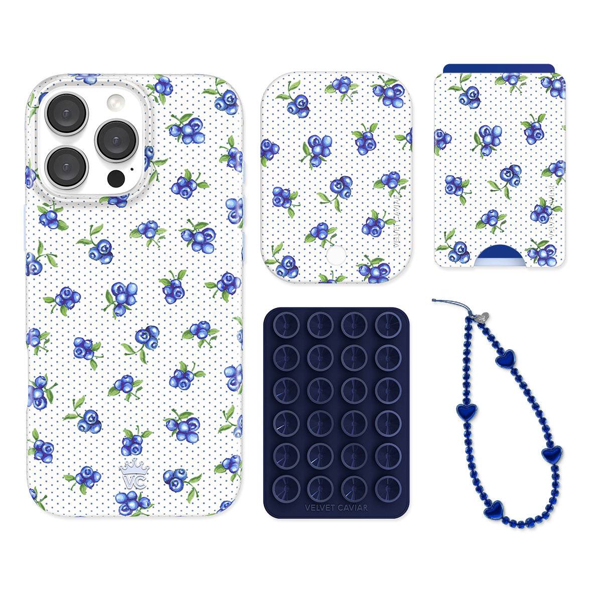 Blueberry Baby iPhone Case with Wallet - Cute & Protective Phone Cover for Girls, Women - Perfect for Everyday Use, Travel, and Shopping