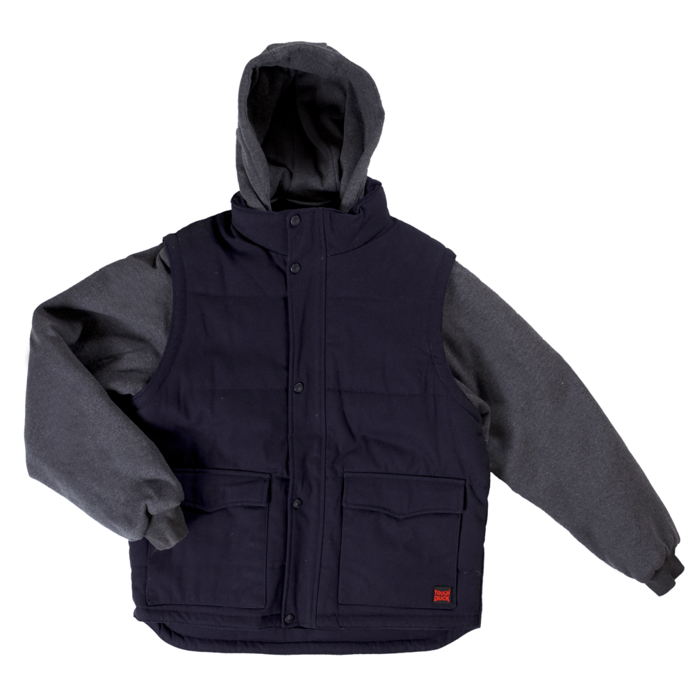 Tough Duck 3-in-1 Heavy Duty Work Jacket for Men - Waterproof Winter Coat with Removable Hood - Ideal for Construction, Outdoor Jobs & Cold Weather Activities