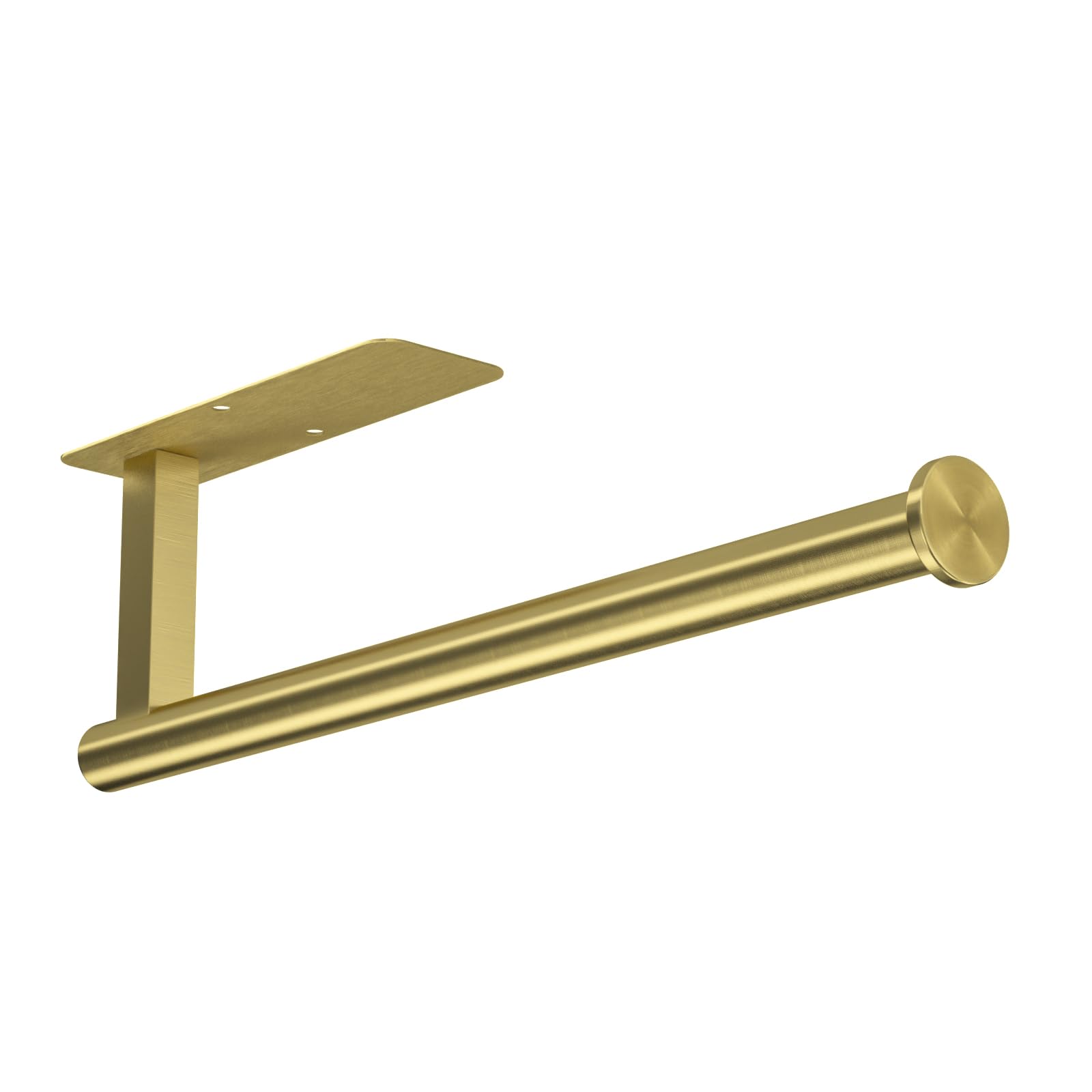 ASTOFLI Gold Wall Mount Paper Towel Holder - Heavy Duty Under Cabinet Kitchen Organizer with Strong Self-Adhesive, Perfect for Kitchen, Bathroom, Office & RV Use
