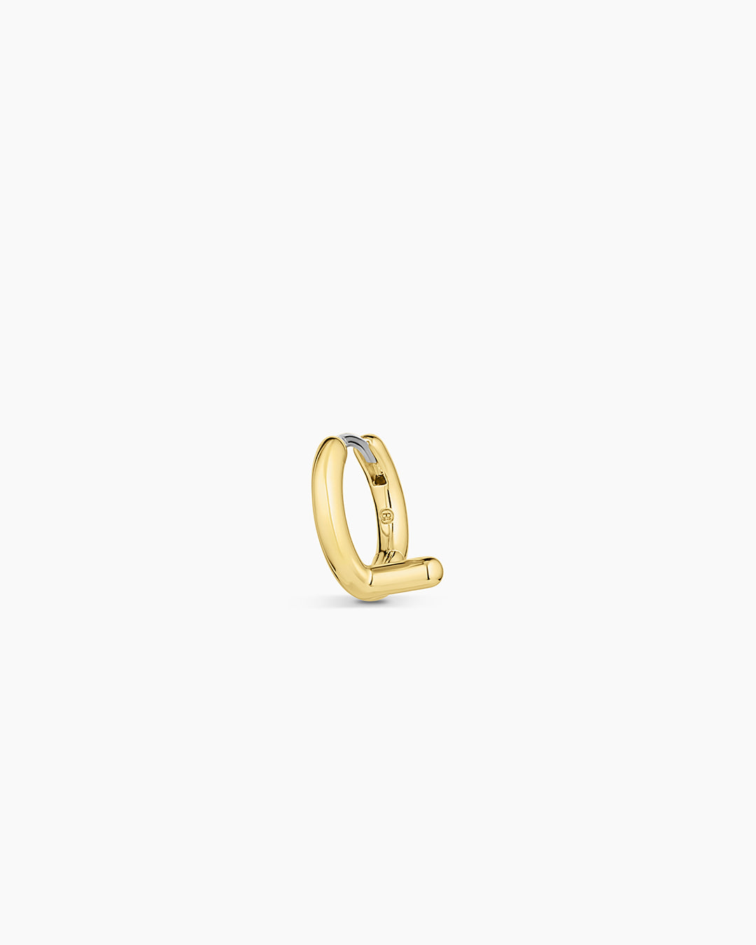 Alphabet Single Huggie Earrings - Gold Plated Initial Letter Studs for Women - Perfect for Everyday Wear, Gifts & Special Occasions