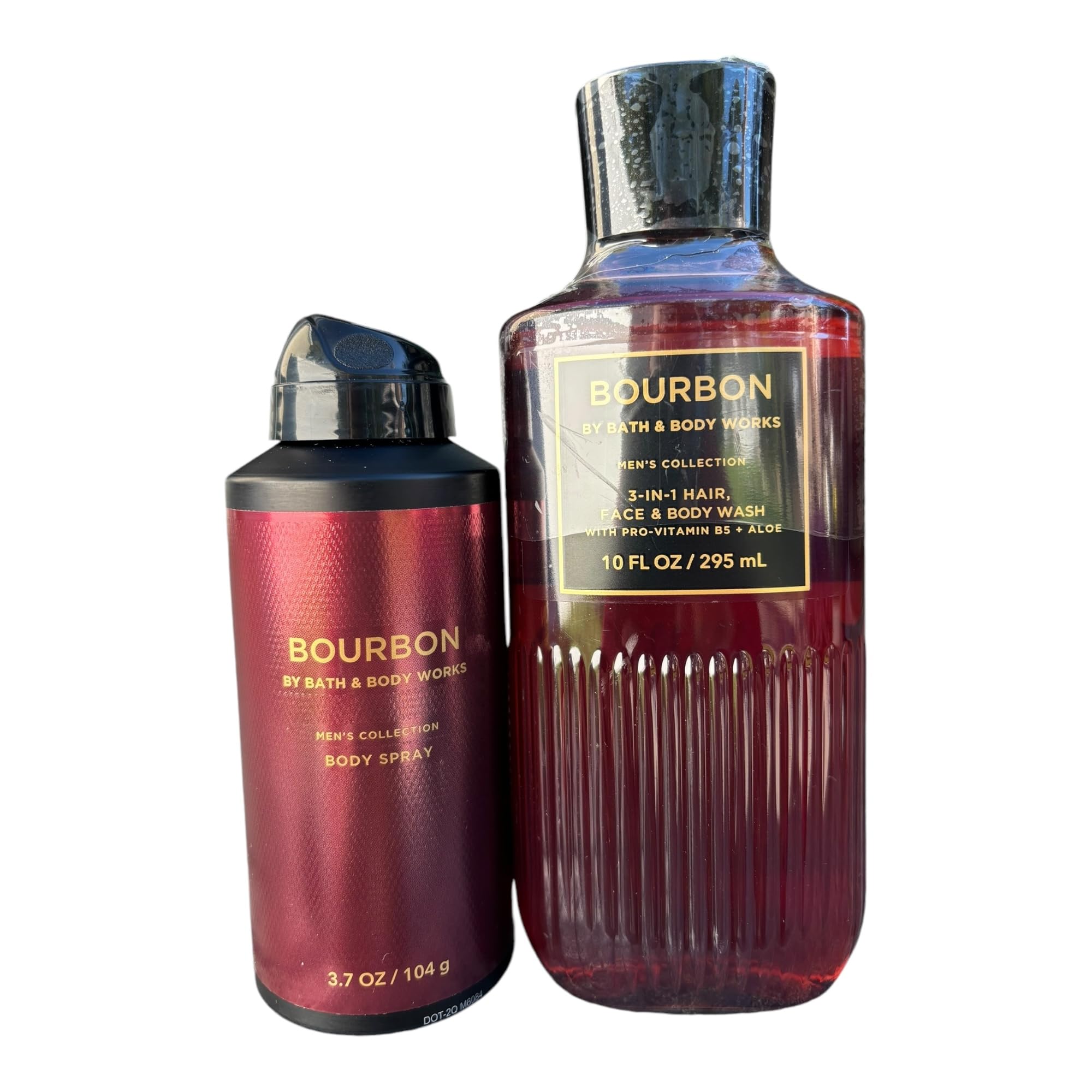 Bourbon Men's 2-Piece Gift Set - Face & Body Wash & Body Spray for Men | Bath & Body Essentials | Perfect for Gifts, Travel & Daily Hygiene Routine
