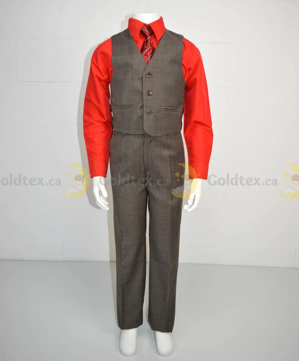 Johnson's Creation 5-Piece Grey Suit Set for Men - Premium Business Formal Attire | Wedding, Office & Special Occasion Outfit