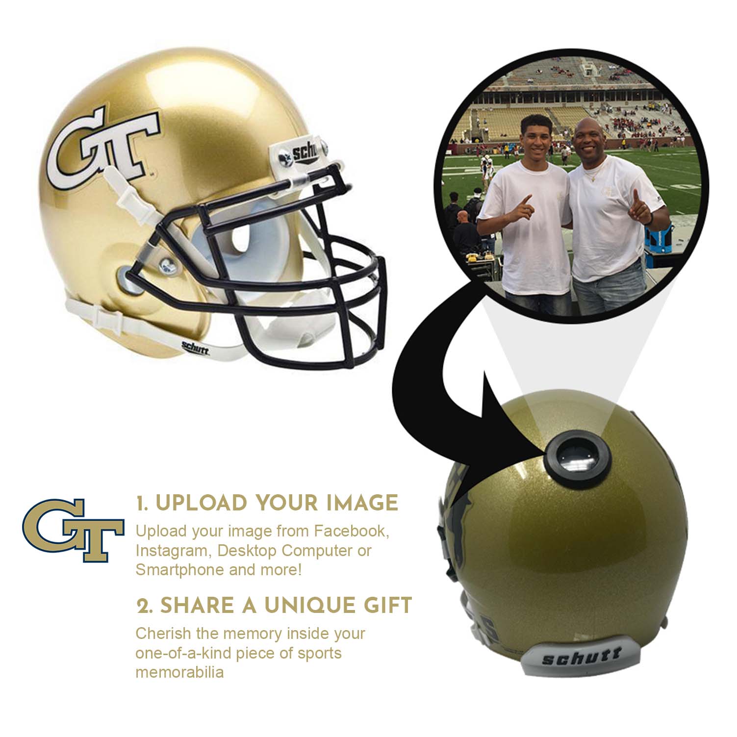Georgia Tech Yellow Jackets Mini Football Helmet - NCAA College Sports Collectible - Perfect for Fans, Memorabilia Displays & Game Room Decor