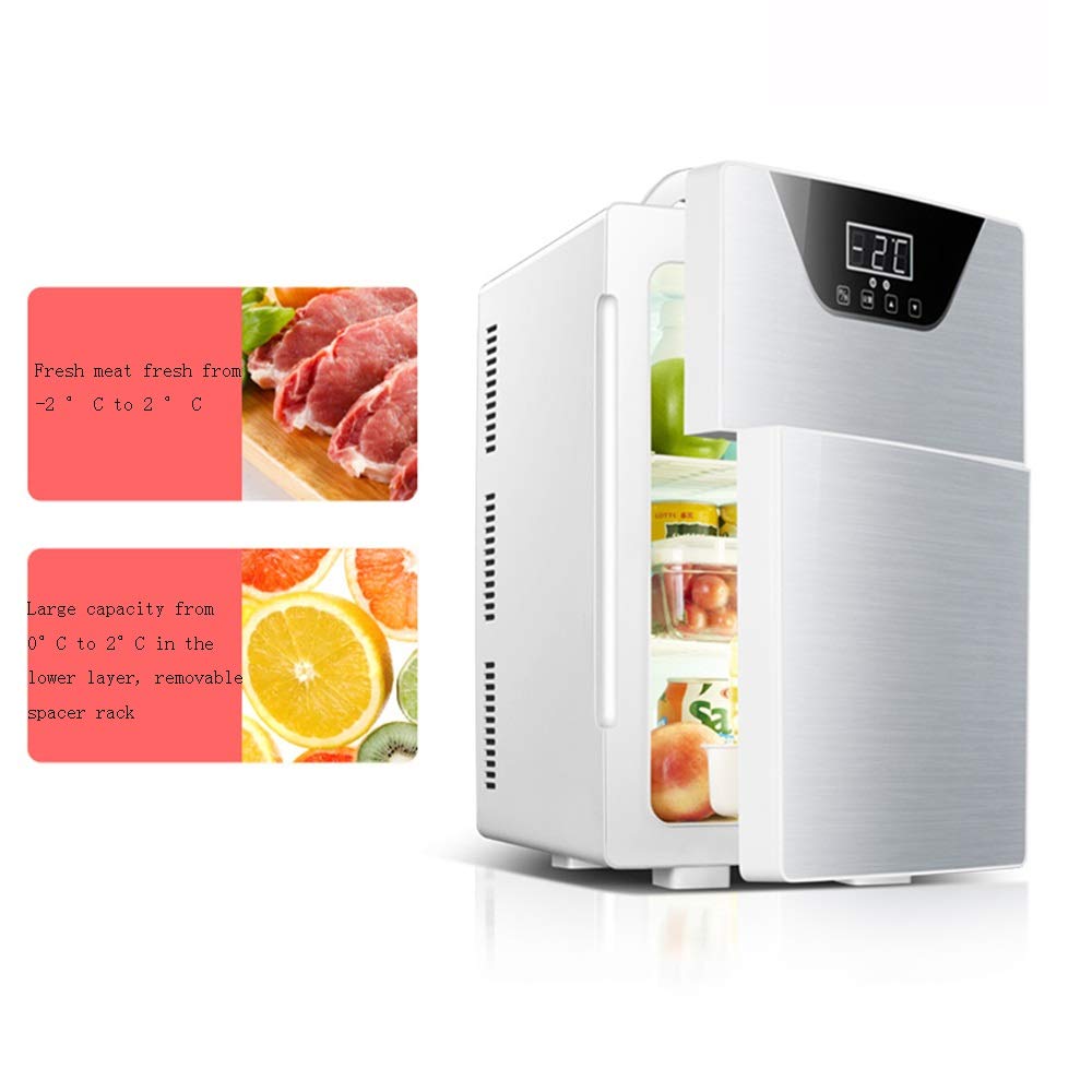Compact 20L Mini Fridge for Bedroom, Car, Office & Dorm - Portable Cooler & Warmer with Triple Core Technology (Gold) - Perfect for Road Trips, Small Spaces & Beverage Storage